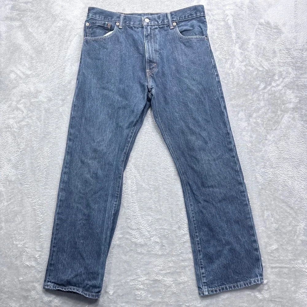 Levis 517 Bootcut Jeans Mens 34x29 Blue Medium Wash Denim Cotton Regular Fit